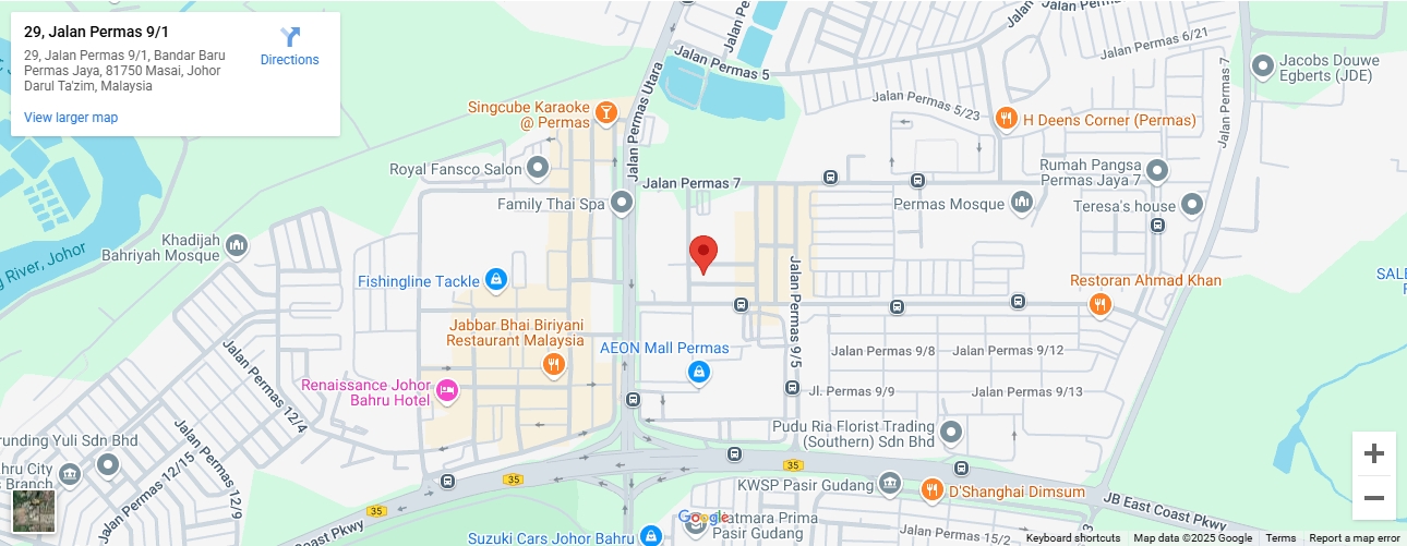 Johor Bahru Office map